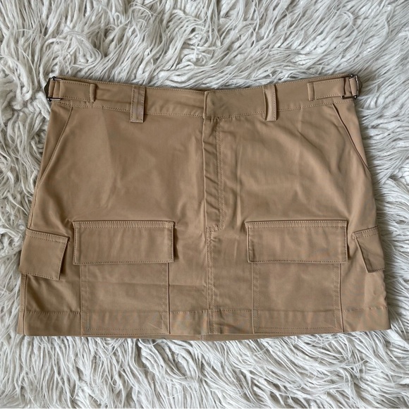 PARENTEZI Myla Cargo Camel Brown Patch Pocket Low Rise Micro Mini Skirt NWT Sz M - Picture 9 of 12